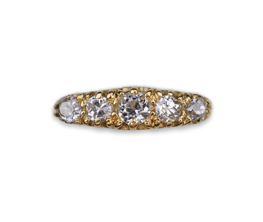 A five-stone diamond ring